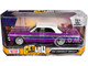 1964 Chevrolet Impala Lowrider Hard Top Purple Metallic with White Top Get Low Series 1/24 Diecast Model Car Motormax 79021PUR