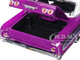 1964 Chevrolet Impala Lowrider Hard Top Purple Metallic with White Top Get Low Series 1/24 Diecast Model Car Motormax 79021PUR