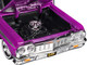1964 Chevrolet Impala Lowrider Hard Top Purple Metallic with White Top Get Low Series 1/24 Diecast Model Car Motormax 79021PUR