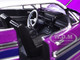 1964 Chevrolet Impala Lowrider Hard Top Purple Metallic with White Top Get Low Series 1/24 Diecast Model Car Motormax 79021PUR