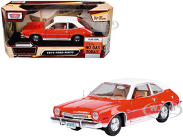 1974 Ford Pinto Orange with White Top Forgotten Classics Series 1/24 Diecast Model Car Motormax 79044OR