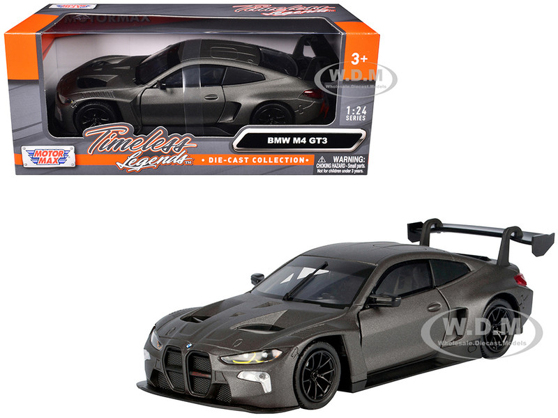BMW M2 GT3 Matt Black Timeless Legends Series 1/24 Diecast Model Car Motormax 79390MBK