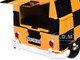 Volkswagen Type 2 T1 Airport Runway Delivery Van Black and Orange Checkered 1/24 Diecast Model Car Motormax 79572
