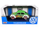 1966 Volkswagen Beetle Green with Graffiti Graphics 1/24 Diecast Model Car Motormax 79598