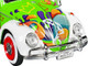 1966 Volkswagen Beetle Green with Graffiti Graphics 1/24 Diecast Model Car Motormax 79598
