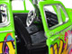 1966 Volkswagen Beetle Green with Graffiti Graphics 1/24 Diecast Model Car Motormax 79598