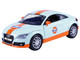 Audi TT Coupe Gulf Oil Light Blue with Orange Stripes Gulf Die Cast Collection 1/24 Diecast Model Car Motormax 79645