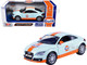 Audi TT Coupe Gulf Oil Light Blue with Orange Stripes Gulf Die Cast Collection 1/24 Diecast Model Car Motormax 79645