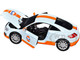 Audi TT Coupe Gulf Oil Light Blue with Orange Stripes Gulf Die Cast Collection 1/24 Diecast Model Car Motormax 79645