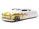 1951 Mercury Coupe White with Gold Flames Bigtime Muscle Series 1/24 Diecast Model Car Jada 36452
