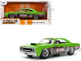 1970 Plymouth Road Runner #938 Green and Gray Metallic Bigtime Muscle Series 1/24 Diecast Model Car Jada 36453