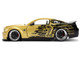 2008 Ford Shelby Mustang GT 500KR Gold Metallic and Black with Graphics Bigtime Muscle Series 1/24 Diecast Model Car Jada 36462