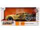 2008 Ford Shelby Mustang GT 500KR Gold Metallic and Black with Graphics Bigtime Muscle Series 1/24 Diecast Model Car Jada 36462