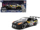 2009 Nissan GT R R35 Ben Sopra Matt Black with Mechagodzilla Graphics Hollywood Rides Series 1/24 Diecast Model Car Jada 36707