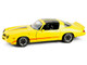 1980 Chevrolet Camaro Z28 with T Tops Bright Yellow with Stripes 1/18 Diecast Model Car Greenlight 13690