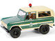 1967 Ford Bronco Smokey Bear Forest Ranger Green and Cream with White Stripes Artisan Collection 1/18 Diecast Model Car Greenlight 19143