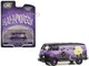 Volkswagen Type 2 Panel Van Halloween 2025 Black and Purple with Graphics Hobby Exclusive Series 1/64 Diecast Model Car Greenlight 30481