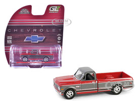 1972 Chevrolet Cheyenne C10 Short Bed Pickup Truck Ruby Red and Gunmetal Gray Metallic Hobby Exclusive Series 1/64 Diecast Model Car Greenlight GL30547