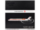 McDonnell Douglas MD 81 Commercial Aircraft Continental Airlines N859HA White with Red and Orange Stripes Gemini 200 Series 1/200 Diecast Model Airplane GeminiJets G2COA1363