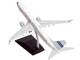 Boeing 737 900ER Commercial Aircraft Continental Airlines United Airlines N75435 White with Red and Blue Stripes Gemini 200 Series 1/200 Diecast Model Airplane GeminiJets G2UAL1407