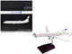 Boeing 737 900ER Commercial Aircraft Continental Airlines United Airlines N75435 White with Red and Blue Stripes Gemini 200 Series 1/200 Diecast Model Airplane GeminiJets G2UAL1407