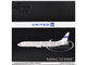 Boeing 737 900ER Commercial Aircraft Continental Airlines United Airlines N75435 White with Red and Blue Stripes Gemini 200 Series 1/200 Diecast Model Airplane GeminiJets G2UAL1407