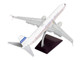 Boeing 737 900ER Commercial Aircraft with Flaps Down Continental Airlines United Airlines N75435 White with Red and Blue Stripes Gemini 200 Series 1/200 Diecast Model Airplane GeminiJets G2UAL1407F