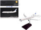 Boeing 737 900ER Commercial Aircraft with Flaps Down Continental Airlines United Airlines N75435 White with Red and Blue Stripes Gemini 200 Series 1/200 Diecast Model Airplane GeminiJets G2UAL1407F