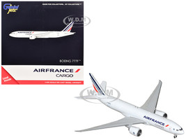 Boeing 777F Commercial Aircraft Air France Cargo F GUOC White with Red and Blue Striped Tail 1/400 Diecast Model Airplane GeminiJets GJ2159