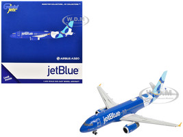 Airbus A320 Commercial Aircraft JetBlue Airways N547JB Blue with Graphics 1/400 Diecast Model Airplane GeminiJets GJ2289
