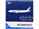 Boeing 777 200ER Commercial Aircraft EL AL Israel Airlines 4X ECB White with Blue Stripes 1/400 Diecast Model Airplane GeminiJets GJ2300