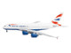 Airbus A380 Commercial Aircraft British Airways G XLEE White with Striped Tail 1/400 Diecast Model Airplane GeminiJets GJ2325