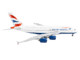 Airbus A380 Commercial Aircraft British Airways G XLEE White with Striped Tail 1/400 Diecast Model Airplane GeminiJets GJ2325