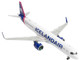 Airbus A321neo Commercial Aircraft Icelandair TF IAA White with Blue and Pink Tail 1/400 Diecast Model Airplane GeminiJets GJ2337