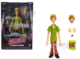 Shaggy Rogers 6 5 Moveable Figure with Accessories and Alternate Head and Hands Scooby Doo Franchise Model Jada 35625