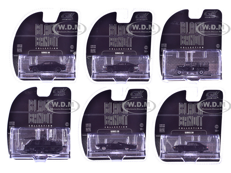Black Bandit 6 piece Set Series 30 1/64 Diecast Model Cars Greenlight 28170SET