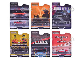 Hollywood Greatest Hits 2024 Set of 6 pieces 1/64 Diecast Model Cars Greenlight 44716SET