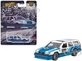 Volvo 850 Estate Wagon #25 Blue and White Fast Wagons Series Diecast Model Car Hot Wheels JBK68