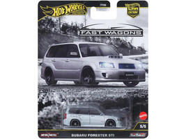 Subaru Forester STI Silver Metallic Fast Wagons Series Diecast Model Car Hot Wheels JBK87