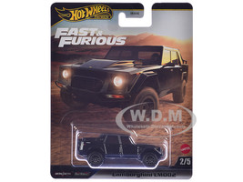Lamborghini LM002 Black Fast & Furious 2009 Movie Fast & Furious Series Diecast Model Car Hot Wheels JBL86
