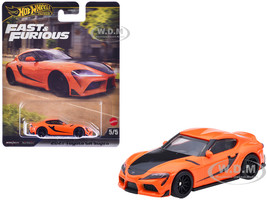 2021 Toyota GR Supra Orange and Black F9 2021 Movie Fast & Furious Series Diecast Model Car Hot Wheels JBM00