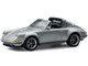 Singer Targa Convertible Silver Metallic 1/64 Diecast Model Car Pop Race PR64-SGTA-SL01