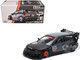 Pandem Civic EG6 RHD Right Hand Drive Kanjozoku Matt Black and Gray with Graphics 1/64 Diecast Model Car Pop Race PR640163