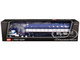 Peterbilt 352 COE 110 Sleeper and 53 Wilson Roadbrute Flatbed Trailer with Covered Wagon White with Blue Stripes 1/64 Diecast Model DCP/First Gear 60-2057