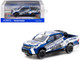 Toyota Hilux Pickup Truck RHD Right Hand Drive Toyo Tires White and Blue with Graphics Hobby64 Series 1/64 Diecast Model Car Tarmac Works T64-041-TOYO