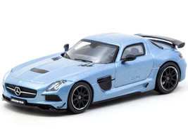 Mercedes Benz SLS AMG Coupe Black Series Matte Blue Metallic Global64 Series 1/64 Diecast Model Tarmac Works T64G-027-MB