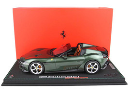 Ferrari 12Cilindri Spider Tuscany Green Metallic Limited Edition to 112 pieces Worldwide 1/18 Model Car BBR P18251E
