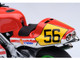 Honda NSR500 WGP500 Motorcycle #56 Red and White with Helmet Baribari Legend 1986 OVA 1/12 Model Autoart 12566