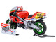 Honda NSR500 WGP500 Motorcycle #56 Red and White with Helmet Baribari Legend 1986 OVA 1/12 Model Autoart 12566