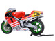 Honda NSR500 WGP500 Motorcycle #56 Red and White with Helmet Baribari Legend 1986 OVA 1/12 Model Autoart 12566